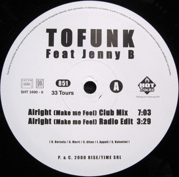 Tofunk - Alright! (Make Me Feel) | Hot Tracks (SHT 3490-6)