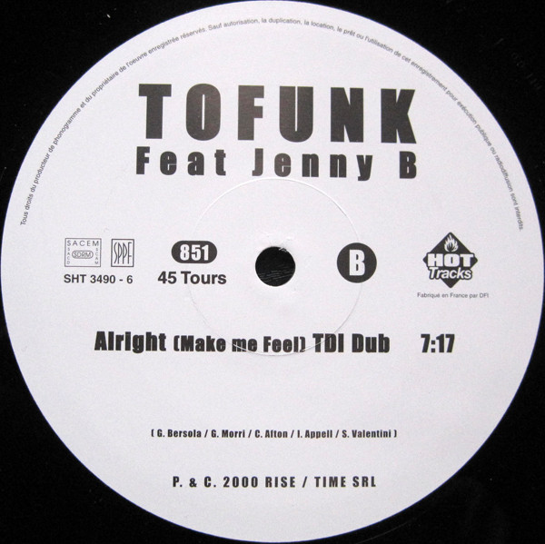 Tofunk - Alright! (Make Me Feel) | Hot Tracks (SHT 3490-6) - 2 Tofunk - Alright! (Make Me Feel) | Hot Tracks (SHT 3490-6) - 2