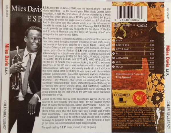 Miles Davis - E.S.P. | Columbia (CK 65683)