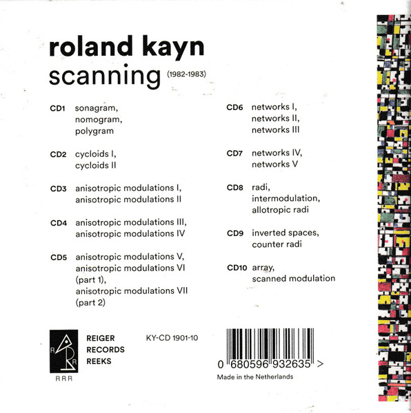 Roland Kayn - Scanning (Kybernetische Musik IV) | Reiger-records-reeks (KY-CD 1901-10) - 2 Roland Kayn - Scanning (Kybernetische Musik IV) | Reiger-records-reeks (KY-CD 1901-10) - 2
