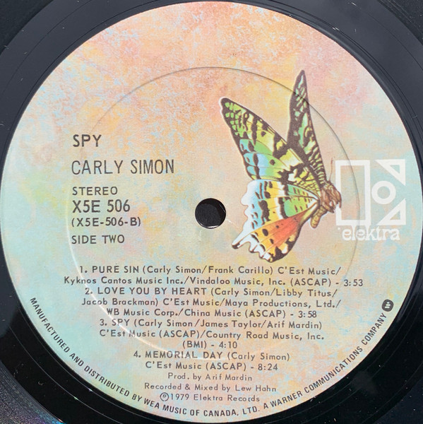 Carly Simon - Spy | Elektra (X5E-506) - 3