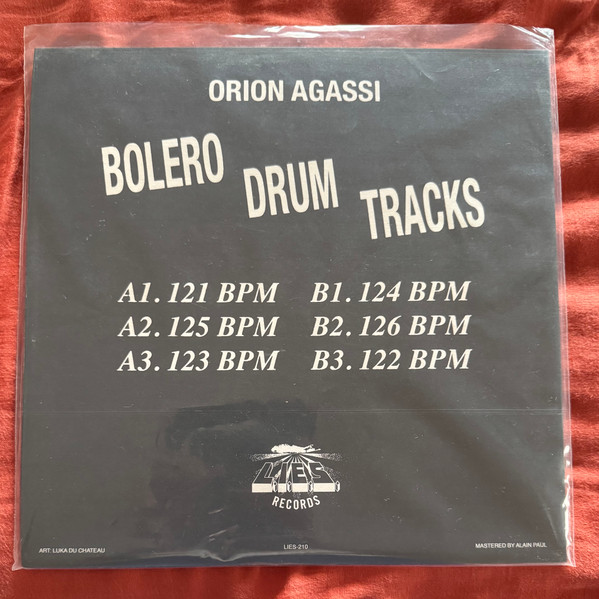 Orion Agassi - Bolero Drum Tracks | L.I.E.S. Records (LIES 210)