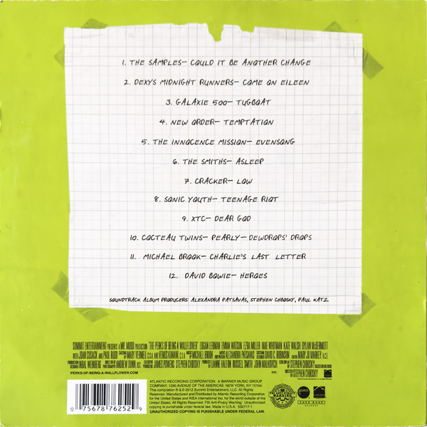 Various - The Perks Of Being A Wallflower (Original Motion Picture Soundtrack) | Atlantic (532117-1) - 2 Various - The Perks Of Being A Wallflower (Original Motion Picture Soundtrack) | Atlantic (532117-1) - 2