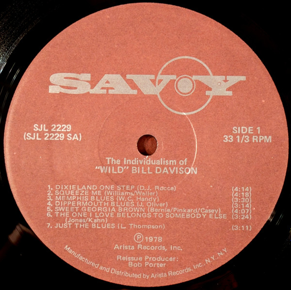 Wild Bill Davison - The Individualism Of Wild Bill Davison | Savoy Records (SJL 2229) - 3 Wild Bill Davison - The Individualism Of Wild Bill Davison | Savoy Records (SJL 2229) - 3