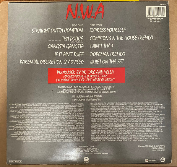 N.W.A. - Straight Outta Compton | 4th & Broadway (842 442-1) - 2