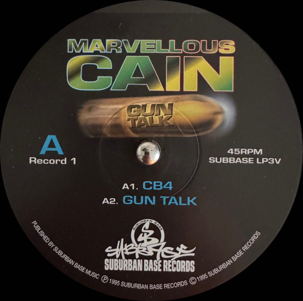 Marvellous Cain - Gun Talk | Suburban Base Records (SUBBASELP3V) - 2