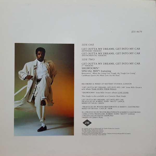 Billy Ocean - Get Outta My Dreams, Get Into My Car | Jive (JD1-9679) - 2 Billy Ocean - Get Outta My Dreams, Get Into My Car | Jive (JD1-9679) - 2