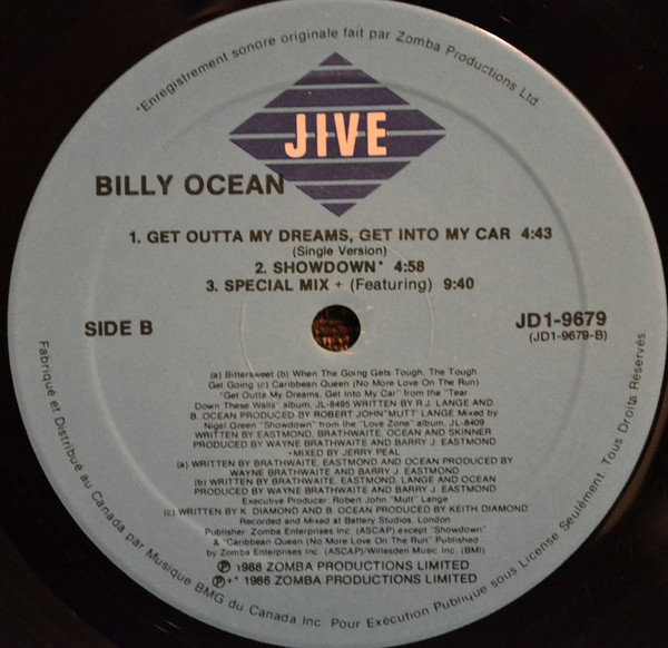 Billy Ocean - Get Outta My Dreams, Get Into My Car | Jive (JD1-9679) - 4 Billy Ocean - Get Outta My Dreams, Get Into My Car | Jive (JD1-9679) - 4