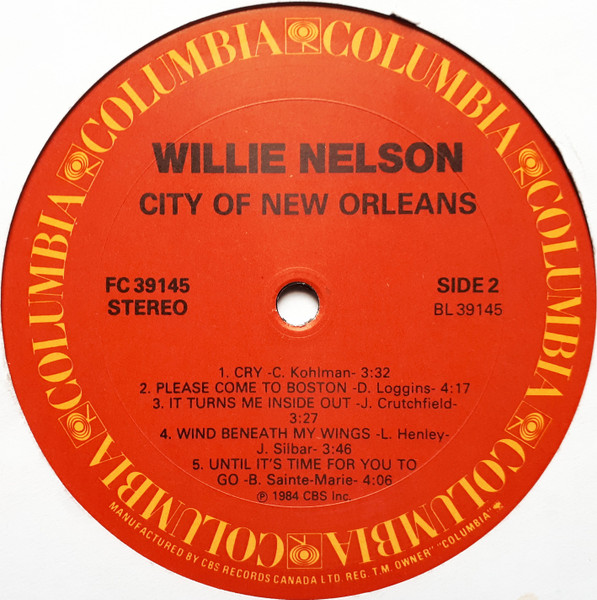 Willie Nelson - City Of New Orleans | Columbia (FC 39145) - 4 Willie Nelson - City Of New Orleans | Columbia (FC 39145) - 4