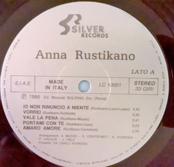 Anna Rusticano - Protagonista | Silver Records (LC 10001) - 3 Anna Rusticano - Protagonista | Silver Records (LC 10001) - 3