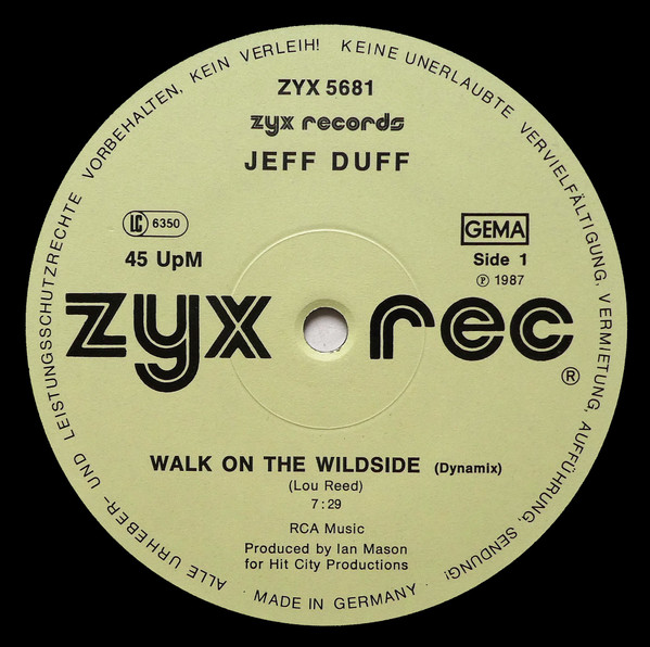 Jeff Duff - Walk On The Wildside | ZYX Records (ZYX 5681) - 3 Jeff Duff - Walk On The Wildside | ZYX Records (ZYX 5681) - 3