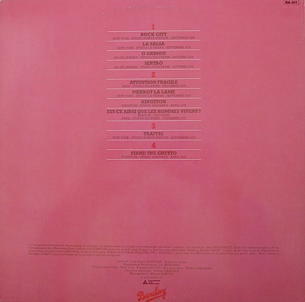 Bernard Lavilliers - O Gringo | Barclay (92 038/39) - 2