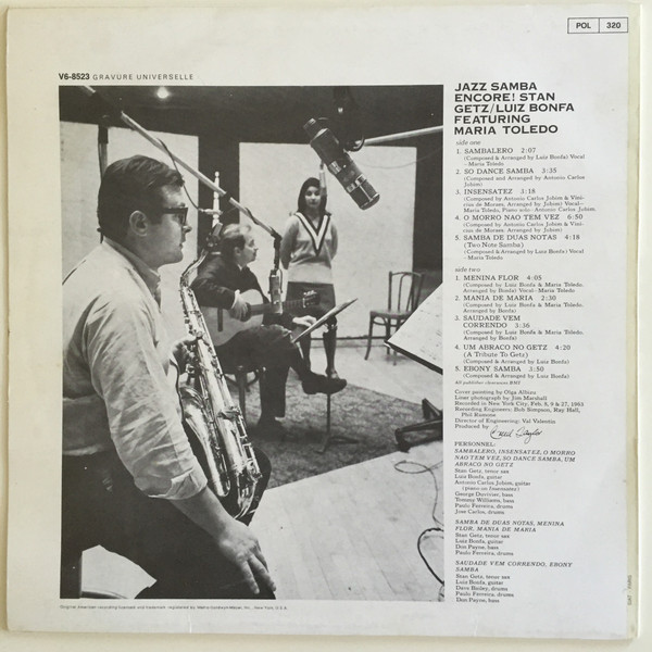 Stan Getz / Luiz Bonfá - Jazz Samba Encore! | Verve Records (V6-8523) - 2 Stan Getz / Luiz Bonfá - Jazz Samba Encore! | Verve Records (V6-8523) - 2