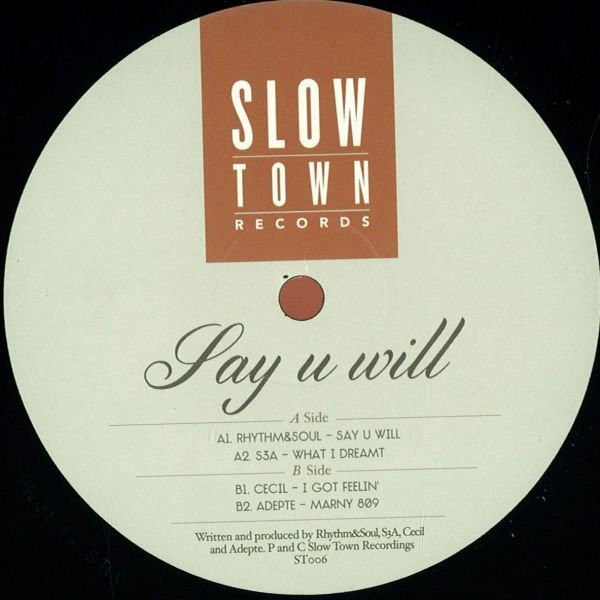 Various - Say U Will | Slow Town Records (ST006)