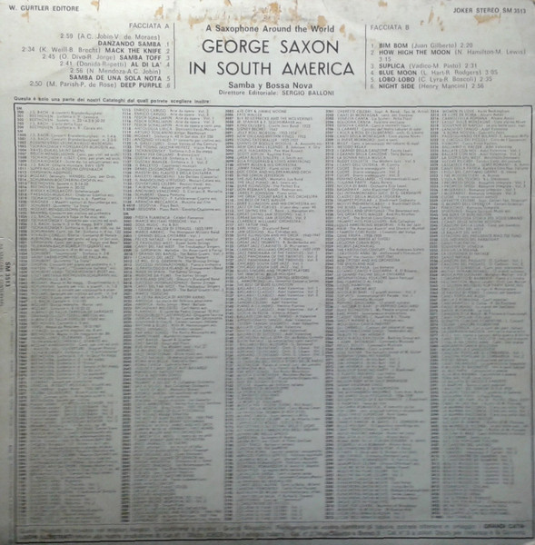 George Saxon - In South America (Samba & Bossa Nova) | Joker (SM 3513) - 2 George Saxon - In South America (Samba & Bossa Nova) | Joker (SM 3513) - 2