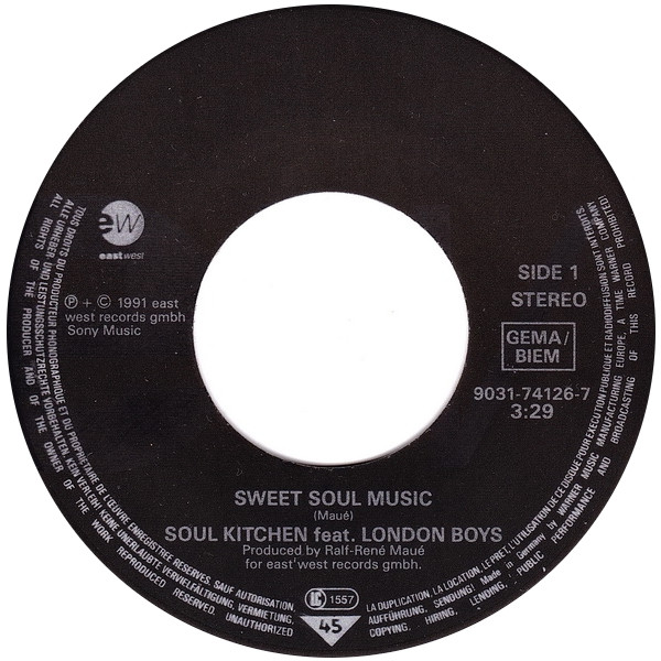 Soul Kitchen Featuring London Boys - Sweet Soul Music | EastWest (9031-74126-7) - 3