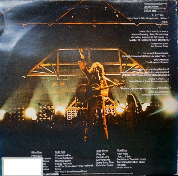Neil Diamond - Hot August Night | MCA Records (5C 182.95005/6) - 4