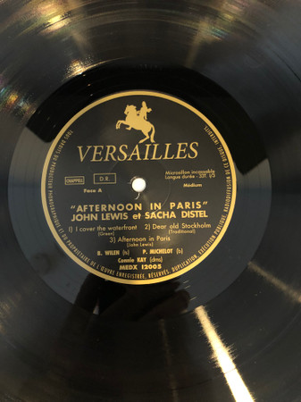 John Lewis & Sacha Distel - Afternoon In Paris | Versailles (MEDX 12005) - 2