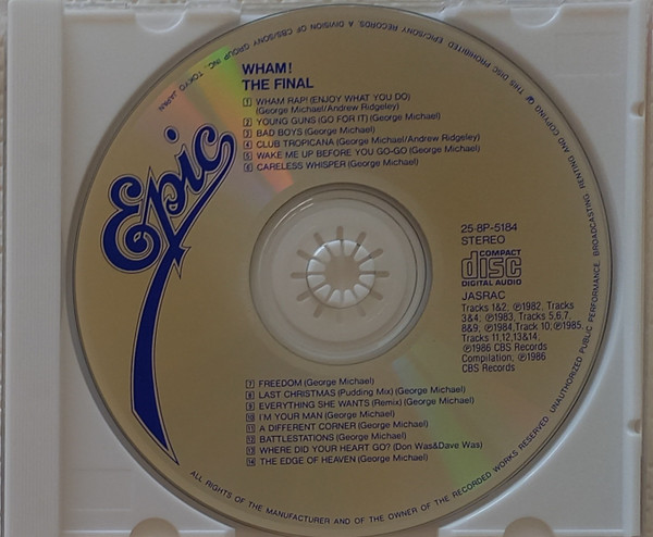 Wham! - The Final | Epic (25・8P-5184) - 4