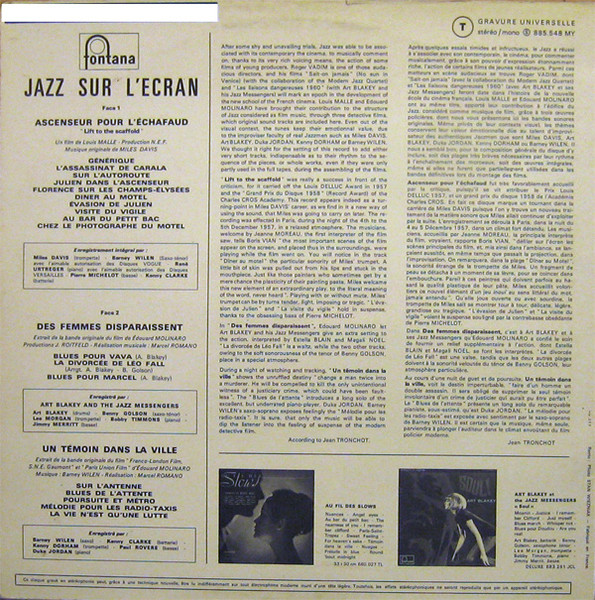 The Miles Davis Quintet / Art Blakey & The Jazz Messengers / Barney Wilen - Jazz Sur L'écran | Fontana (885.548 MY) - 2 The Miles Davis Quintet / Art Blakey & The Jazz Messengers / Barney Wilen - Jazz Sur L'écran | Fontana (885.548 MY) - 2