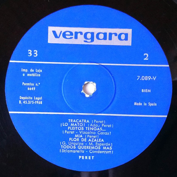 Peret - Peret | Vergara (7.089-V) - 3
