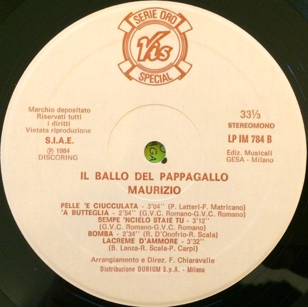 Maurizio - Il Ballo Del Pappagallo | Vis Radio (LP IM 784) - 4