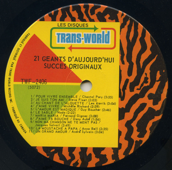 Various - 21 Géants D'Aujourd'Hui - Succès Originaux | Trans-World (TWF-2406) - 3 Various - 21 Géants D'Aujourd'Hui - Succès Originaux | Trans-World (TWF-2406) - 3