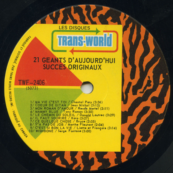 Various - 21 Géants D'Aujourd'Hui - Succès Originaux | Trans-World (TWF-2406) - 4 Various - 21 Géants D'Aujourd'Hui - Succès Originaux | Trans-World (TWF-2406) - 4