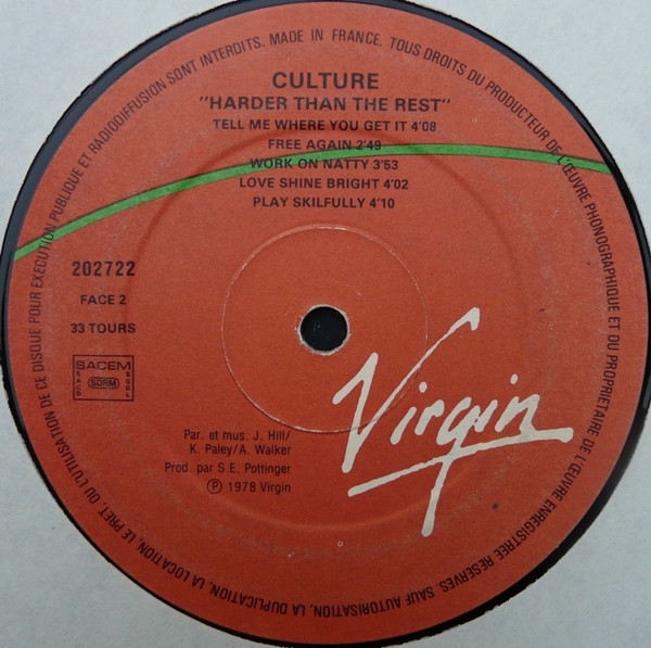 Culture - Harder Than The Rest | Virgin (202722) - 4