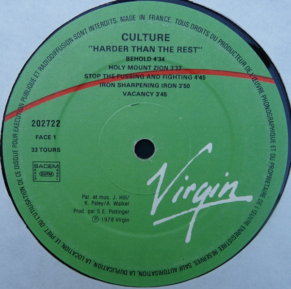 Culture - Harder Than The Rest | Virgin (202722) - 3