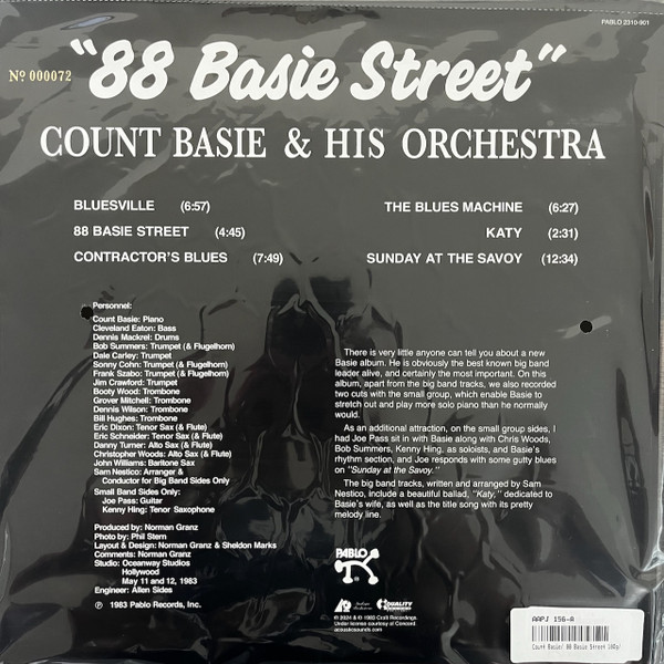 Count Basie Orchestra - 88 Basie Street | Analogue Productions (APJ 156) - 2
