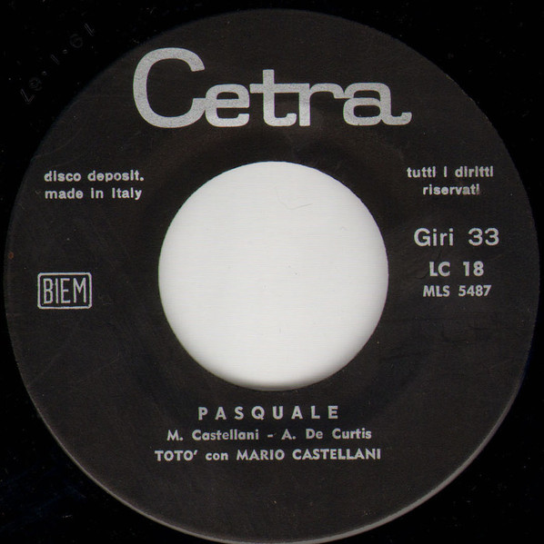 Totò - 'A Livella / Pasquale | Cetra (LC 18) - 4