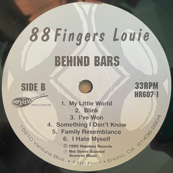 88 Fingers Louie - Behind Bars - Vinilo | Hopeless Records (HR607-1) - 4