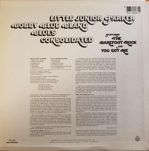 Little Junior Parker / Bobby Bland - Blues Consolidated | MCA Records (DL 73) - 3 Little Junior Parker / Bobby Bland - Blues Consolidated | MCA Records (DL 73) - 3