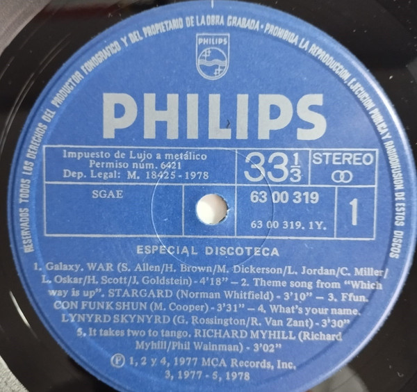 Various - Especial Discoteca | Philips (63 00 319) - 2 Various - Especial Discoteca | Philips (63 00 319) - 2