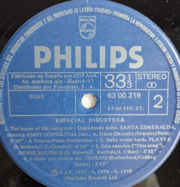 Various - Especial Discoteca | Philips (63 00 319) - 3 Various - Especial Discoteca | Philips (63 00 319) - 3