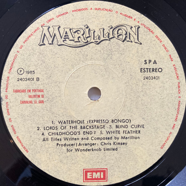 Marillion - Misplaced Childhood | EMI (24 0340 1) - 4