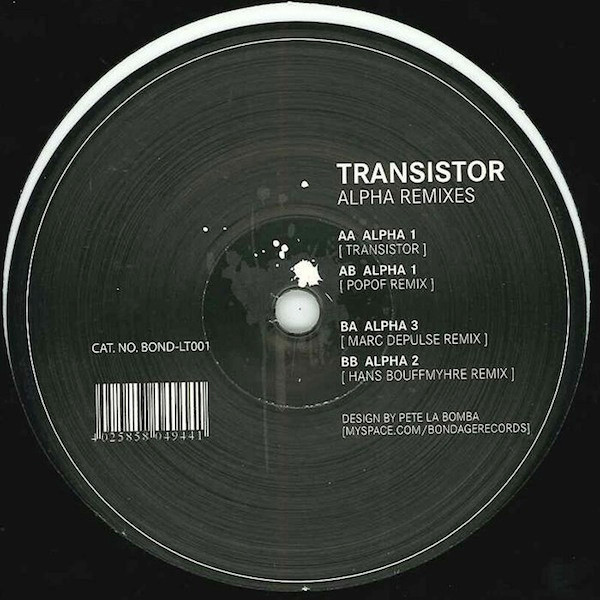 Transistor - Alpha Remixes | Bondage Music (BOND-LT001) - 3
