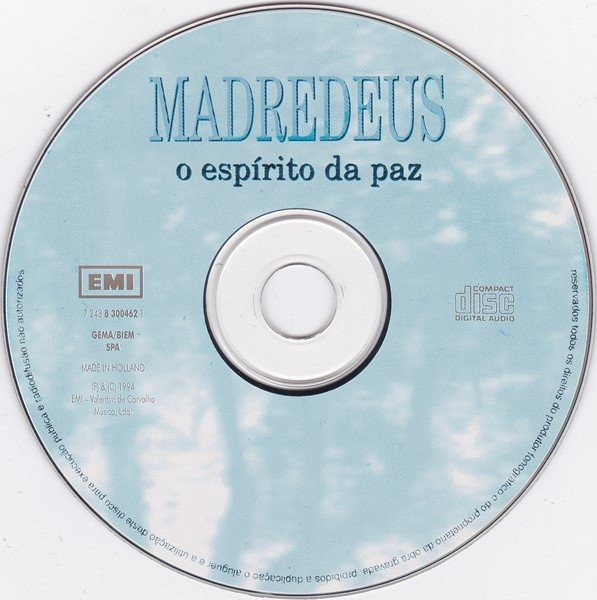 Madredeus - O Espírito Da Paz | EMI (7243 8 300462 1) - 3 Madredeus - O Espírito Da Paz | EMI (7243 8 300462 1) - 3