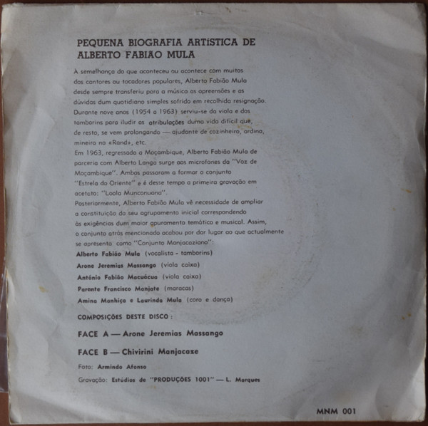 Conjunto Manjacaziano - Arone Jeremias Massango | Produções 1001 Bula Bula (MNM 001) - 2
