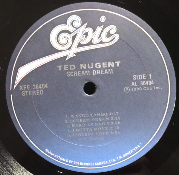 Ted Nugent - Scream Dream | Epic (XFE 36404) - 3