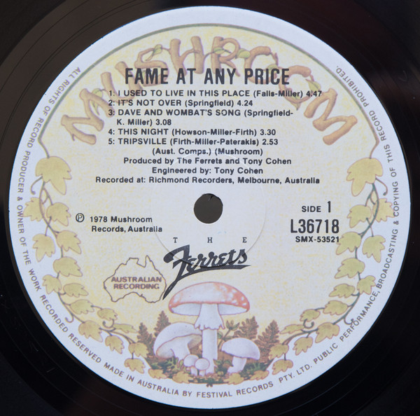 The Ferrets - Fame At Any Price | Mushroom (L36718) - 3 The Ferrets - Fame At Any Price | Mushroom (L36718) - 3