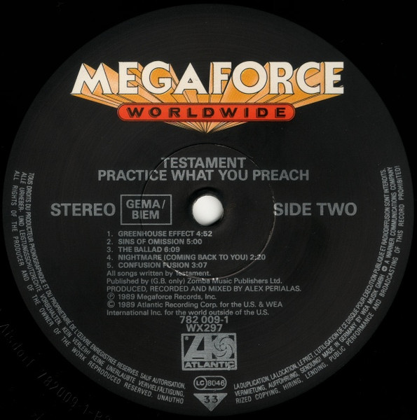 Testament - Practice What You Preach | Megaforce Worldwide (782 009-1) - 4
