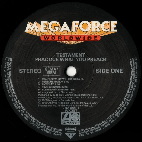 Testament - Practice What You Preach | Megaforce Worldwide (782 009-1) - 3