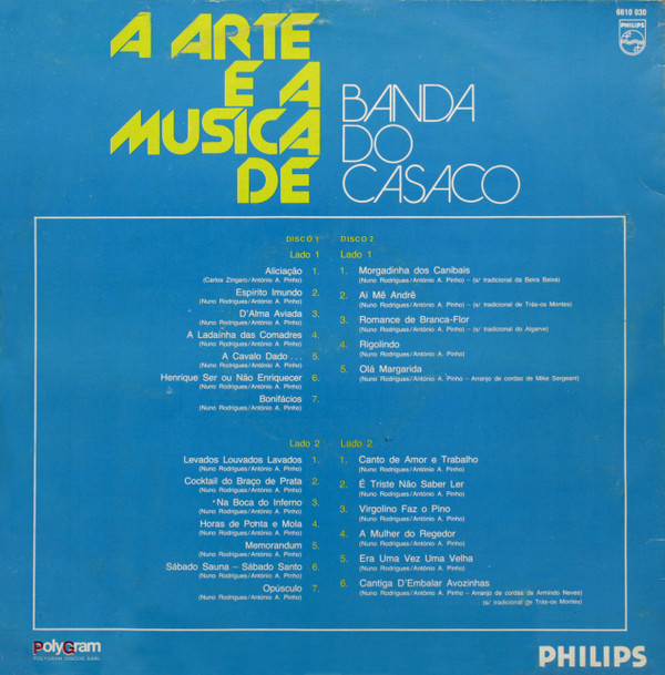 Banda Do Casaco - A Arte E A Música De Banda Do Casaco | Philips (6610 030) - 4