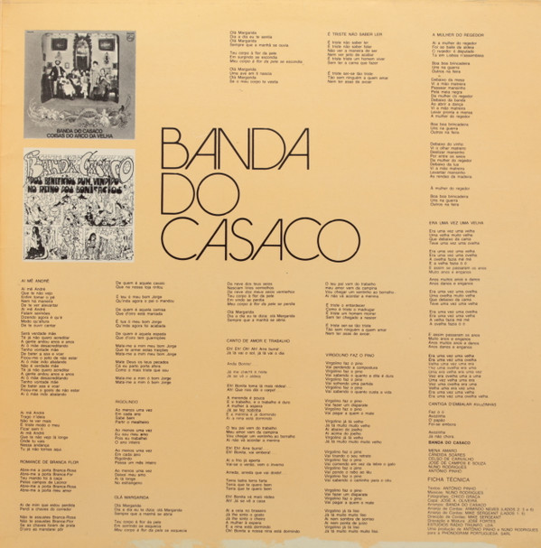 Banda Do Casaco - A Arte E A Música De Banda Do Casaco | Philips (6610 030) - 2