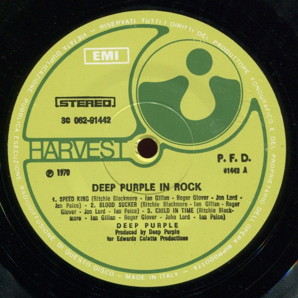 Deep Purple - In Rock | Harvest (3C 062-91 442) - 3