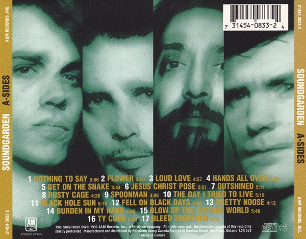 Soundgarden - A-Sides | A&M Records (31454 0833 2) - 2 Soundgarden - A-Sides | A&M Records (31454 0833 2) - 2