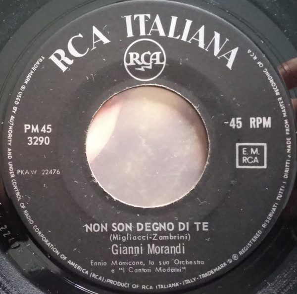 Gianni Morandi - Non Son Degno Di Te | RCA Italiana (PM45-3290) - 3