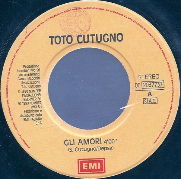 Toto Cutugno - Gli Amori | EMI (06 2037737) - 3